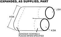 412H622 to 625 Transition T-90º Heatshrink Shapes Low Profile